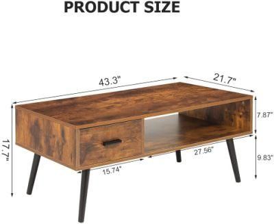 Tea Table Center Table Storage Wooden Nordic Modern Coffee Table for Living Room