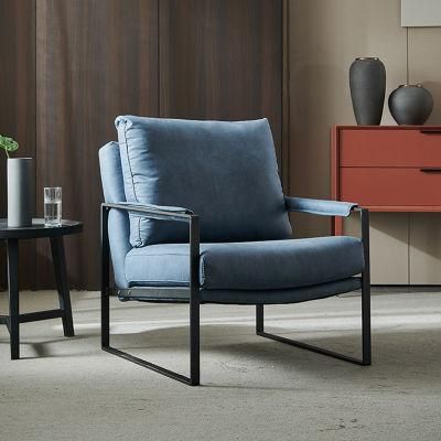 Modern Design Living Room Home Hotel Furniture Metal Legs Velvet Armchair Cafe Sofa Chair