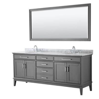 80&quot; Double Bathroom Vanity - Dark Grey