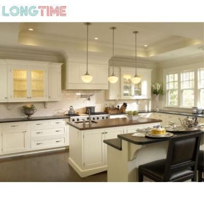 Wholesale Customized Matt White Design Kitchen Cabinet with PVC