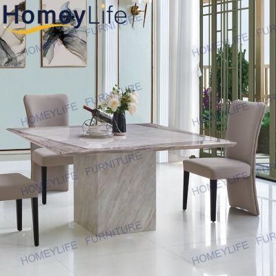 Home Furniture Marble Top Dining Table for Home Furniture with Chairs