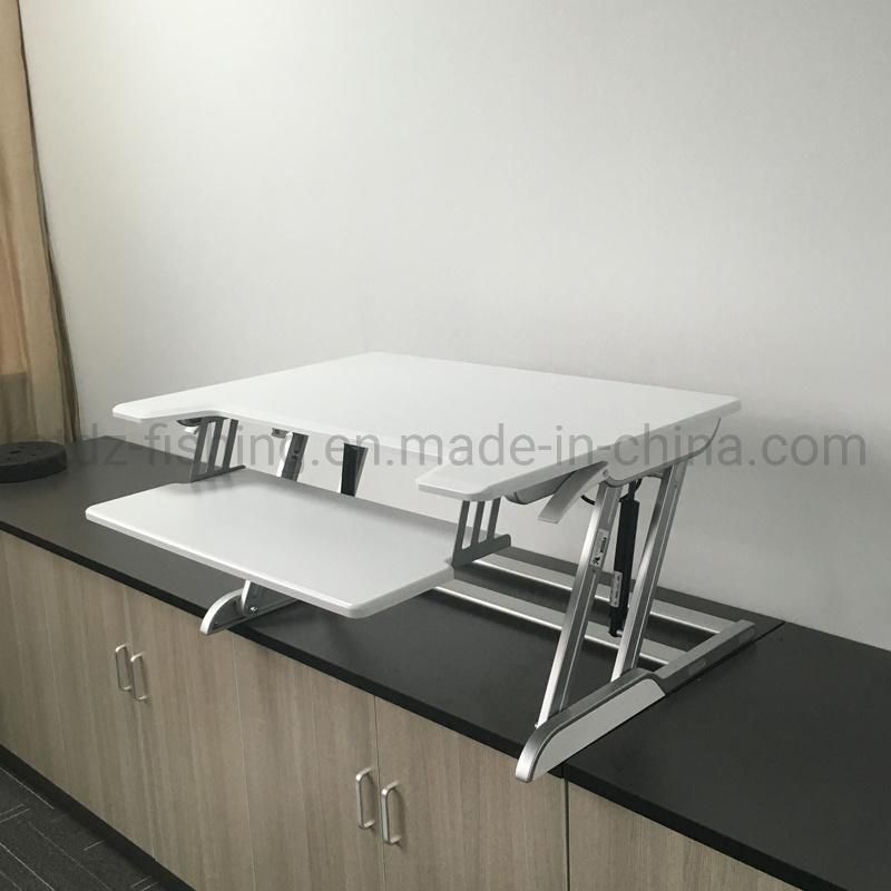 Metal Table Base with Adjustable Glides Pneumatic Desk Converters