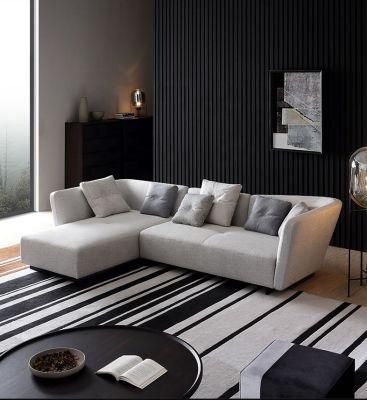 Modern Hotel Furniture Small Size Lounge Sofa Leisure Fabric Corner Sofa