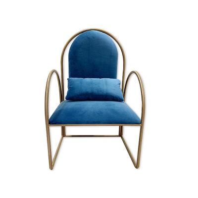 Gold Frame Base Dining Room Chairs Velvet Fabric Top Dining Chair Hotel Restaurant Chairs Modern Furniture