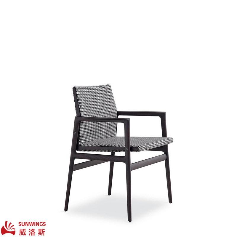 New Wood Chair Modern Dining Room Furniture Fabric / PU Upholstered Dining Chair