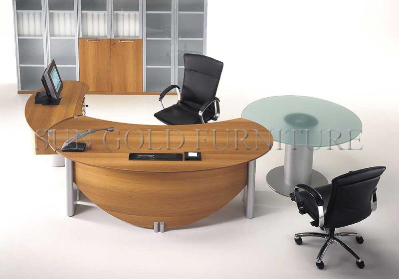 High Quality Brown Office Table Wooden Melamined Executive Table (SZ-OD106)