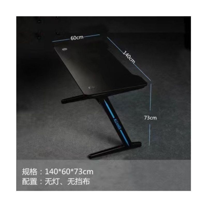 China Wholesale Market Furniture Glass Melamine Gaming Reception Modern LED Standing Computer Laptop Table Executive Gaming Office Desk