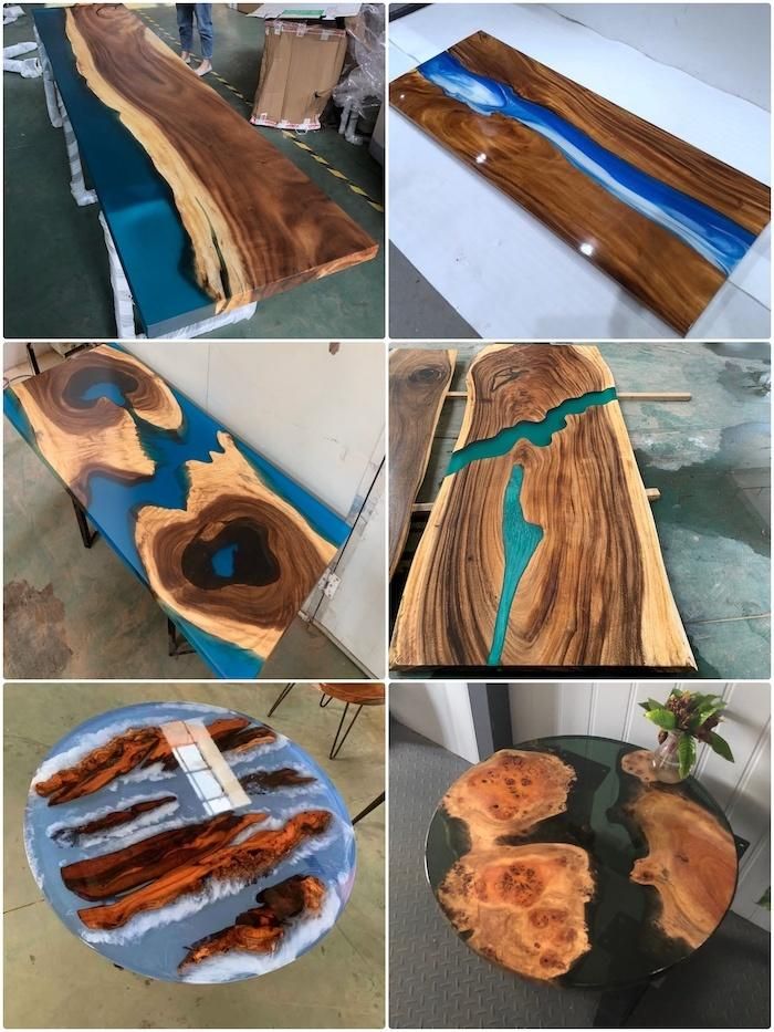 Live Edge Epoxy Wood Table Resin and Wood Furniture