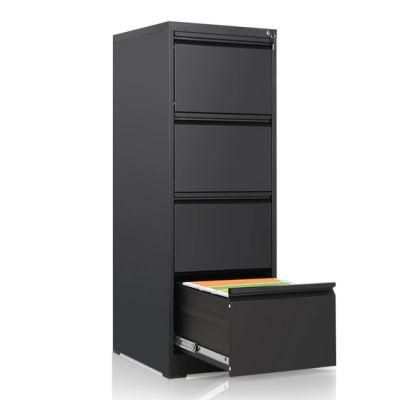 Metal 4 Drawer Cabinet in Black