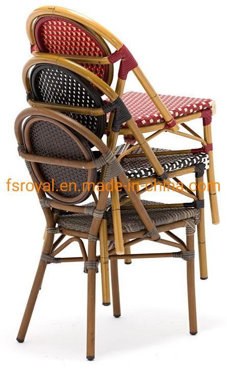 Hotel/Home Outdoor Garden Patio Furniture Leisure Dining Table Set Modern Aluminum Rattan Chair