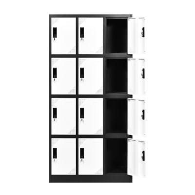 Modern Furniture Metal Storage Worker Use Steel 12 Doors Storage Locker