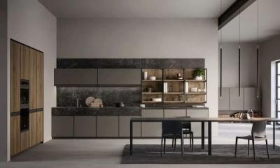 Pengbo Factory High Quality Luxury Solid Wood Kitchen Cabinet Italian Furniture