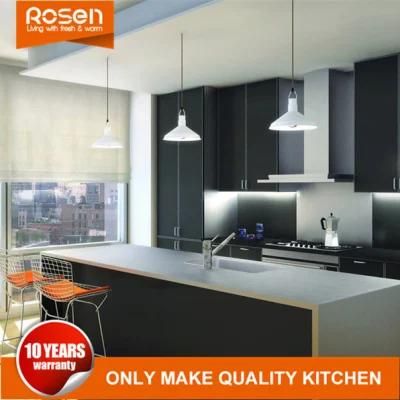 Design Low Price Black PVC Kitchen Cabinets Furniture Online