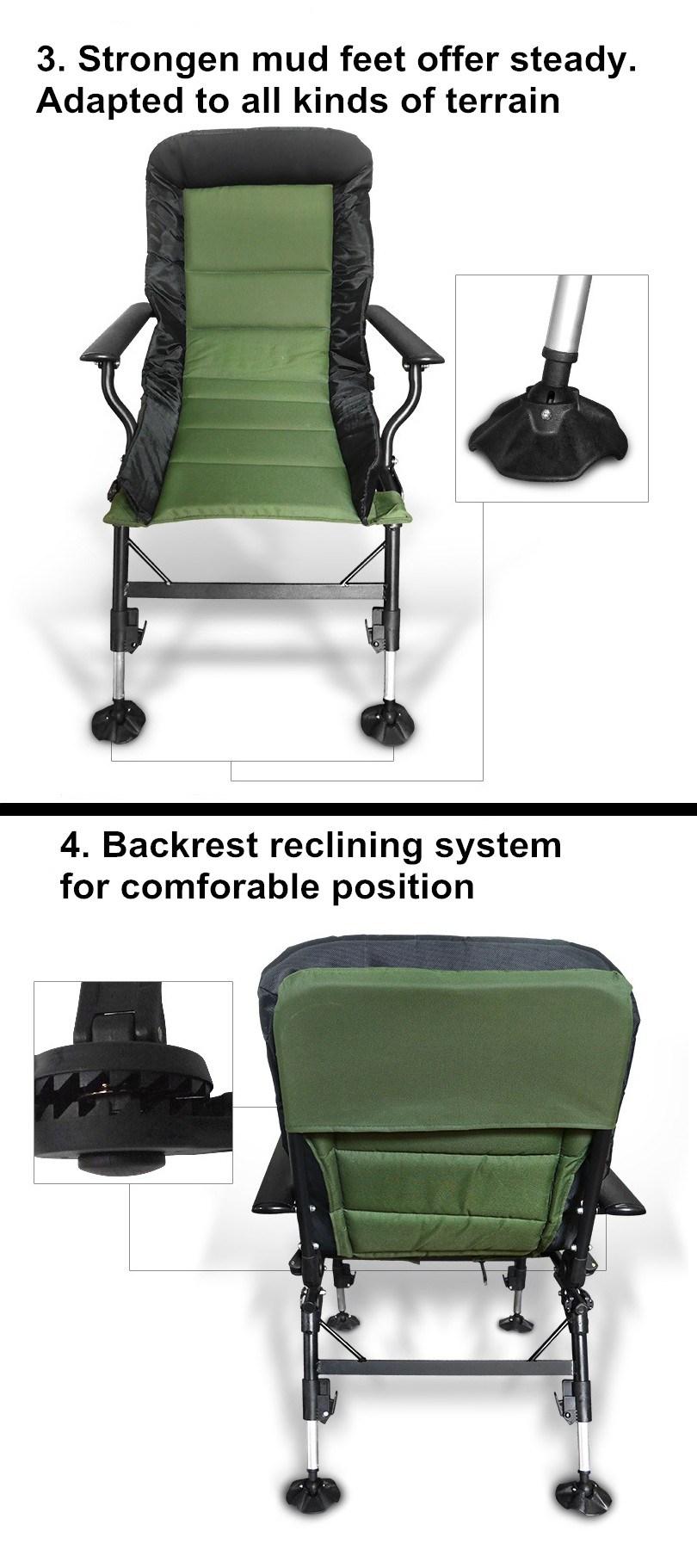 Army Green Aluminum Tube Water Proof Oxford Cloth Carp Chair