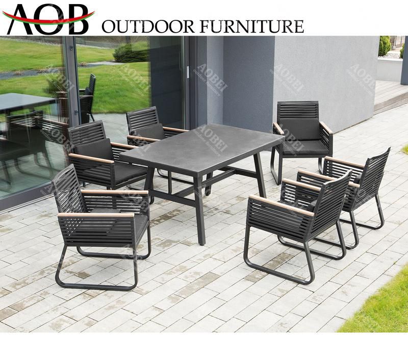 Modern Exterior Home Hotel Resort Villa Restaurant Villa Outdoor Dining Table Chair Set Furniture