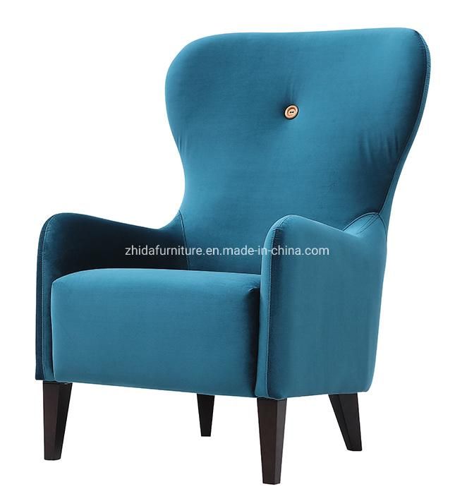Hotel Furniture Modern High Back Blue Living Room Chair