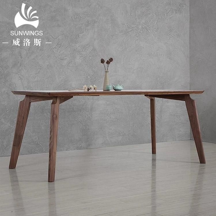 Simple Nordic Style Solid Wood Dining Table in Ash Wood