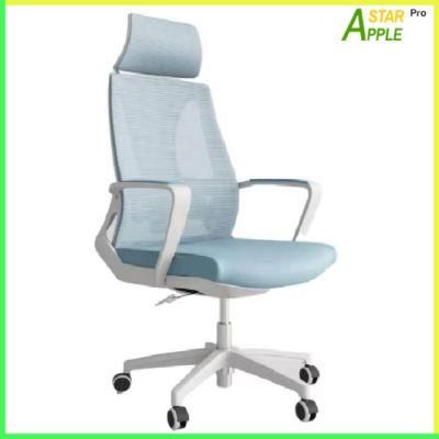 Elegant White Nylon Mesh Office Chair with Soundless Caster