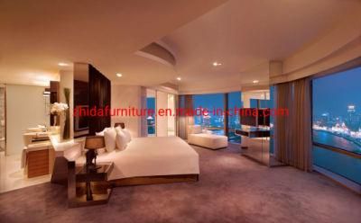 Custom Made High Quality Modern 5 Star Commercial Marriott Hotel Furniture Master Bedroom Set King Size Wooden Bed