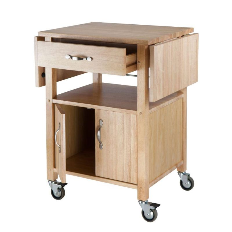 Wooden Deciduous Kitchen Carts and Sato Stools