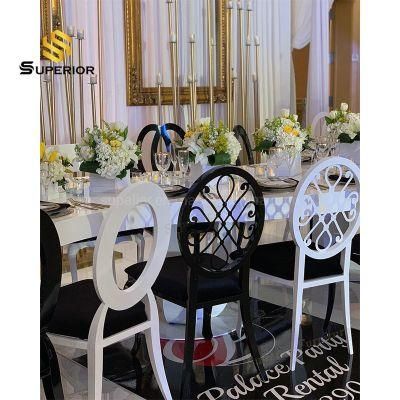 Unique Style Black and White Metal Frame Wedding Chair