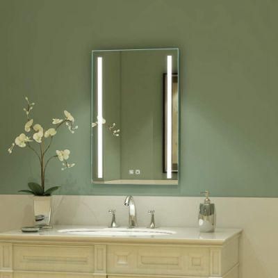 Bathroom Mirror LED Mirror Diamond Shape Wall Mirror Home Decoration Salon Furniture Smart Glass Mirror with Touch Sensor &amp; Defogger