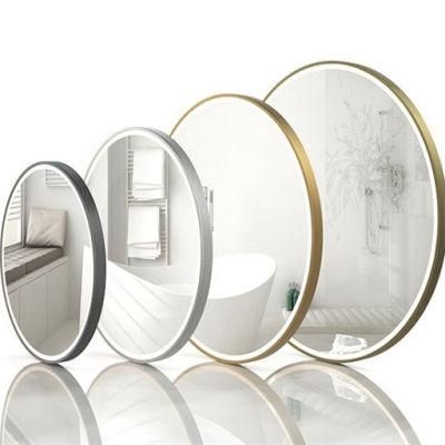 Jinghu China Factory Rectangle Round Oval Mirror Frame Metal Aluminum Alloy Frame Mirror Home Decorative Bathroom Mirror