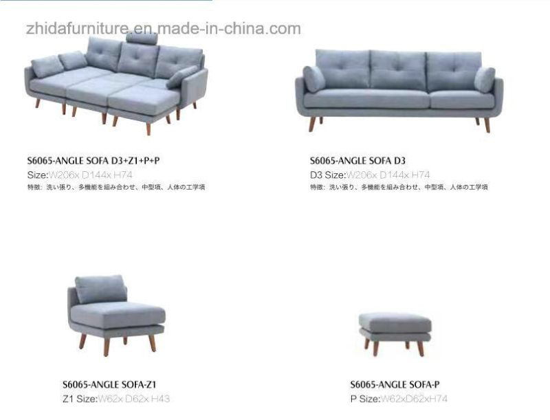 Elegant Design Home Furniture Corner Sofa S6065