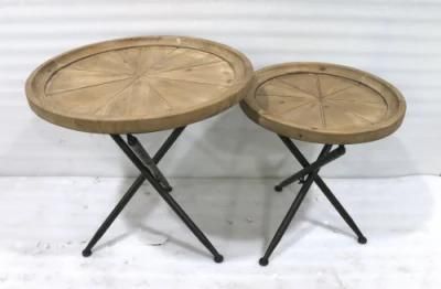 Antique Home Furniture Solid Wooden Modern Design Set 2 Coffee Table