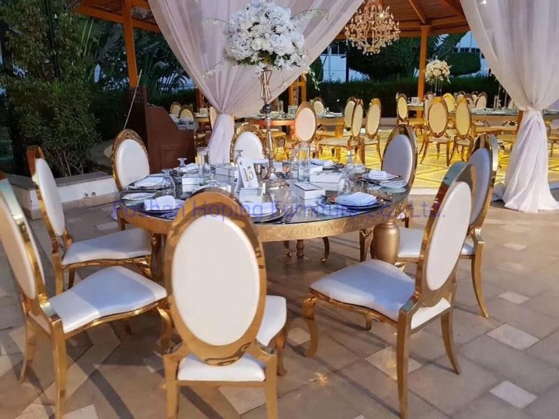 Modern Hotel Dining Room Gold Chair Wedding Event Phoenix King Throne Chair