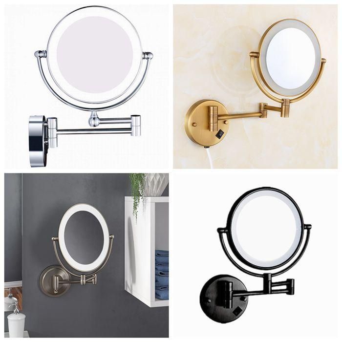 5000K Bathroom Decorative Touch Sensor Wall Mounted Magnifying Makeup LED Mirror