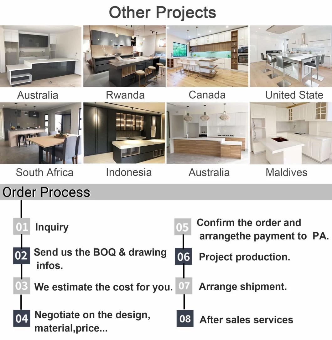 PA Industrial Design Readymade Termite Proof Knock Down Acrylic Grey Kitchen Cabinet Furniture