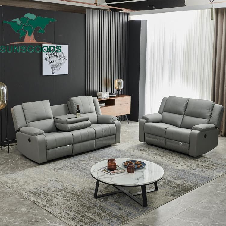 Chinese Modern Style Cow Leather Sofa Leather Furniture Home Living Room Sofa Furniture