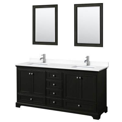 72&quot; Double Bathroom Vanity in Dark Espresso