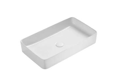 White Ceramic Kitchen Sink Bathroom Accessories Wash Hand Basin Top Grade Modern Design Upc Sink Hot Sale Rectangle Shape Vanity