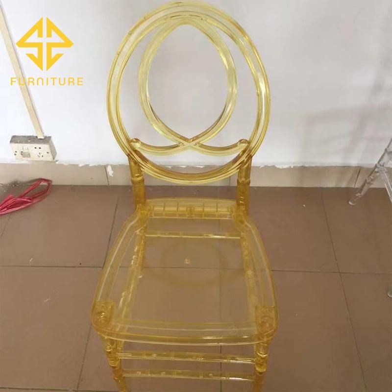 Sawa Hot Sale Wedding Event Resin/PC Acrylic Crystal Chiavaritiff Golden Phoenix Chair