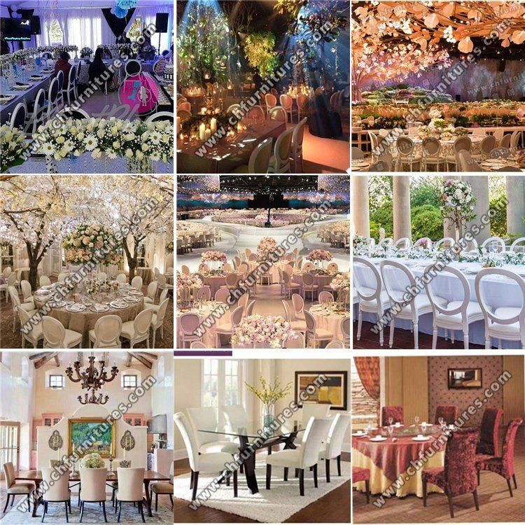 Wholesale Aluminum Imitation Wood Restaurant Chair for Hotel and Banquet and Wedding