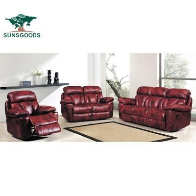 Wholesale Italian Modern Sectional Living Room Furniture Reclining Leather Sofa