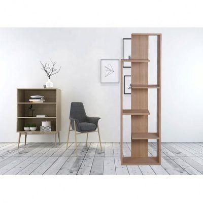 Home Furniture Modern Design Movable 4 Tiers Wood Bookcase Wooden Bookshelf