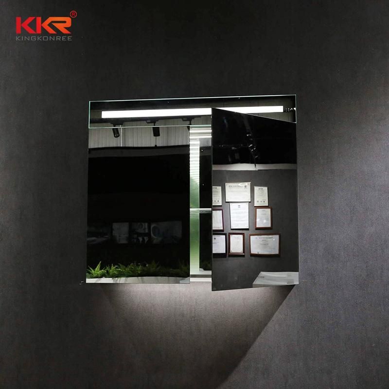 Fancy Wall Mounted LED Smart Bathroom Cabinet Glass Mirror