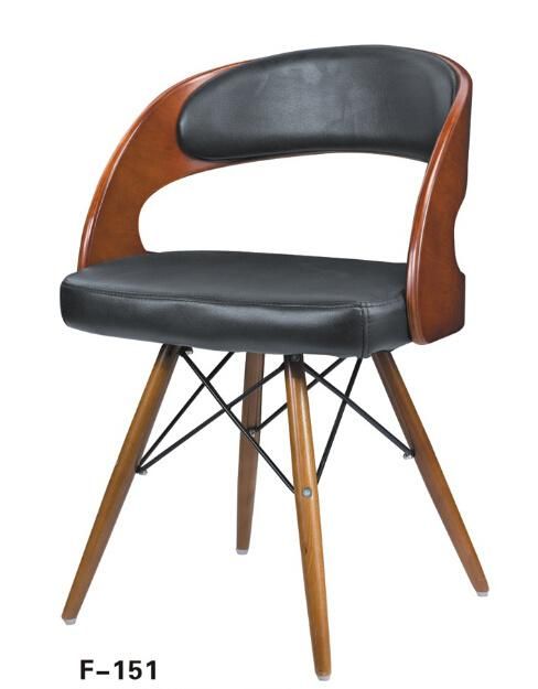 Leather Leisure Bar Chair High Wooden Feet Bar Stool (SZ-LCF152)