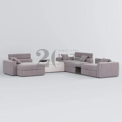 High Grade European Design Fabric Couch Living Room Sofa Set Leisure Velvet Couch Home Furniture