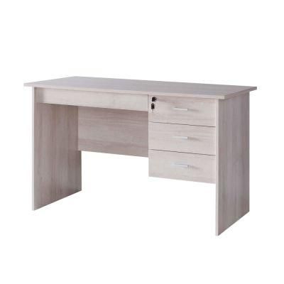 47 Inch 3 Drawer Wooden Desk with Panel Legs, White
