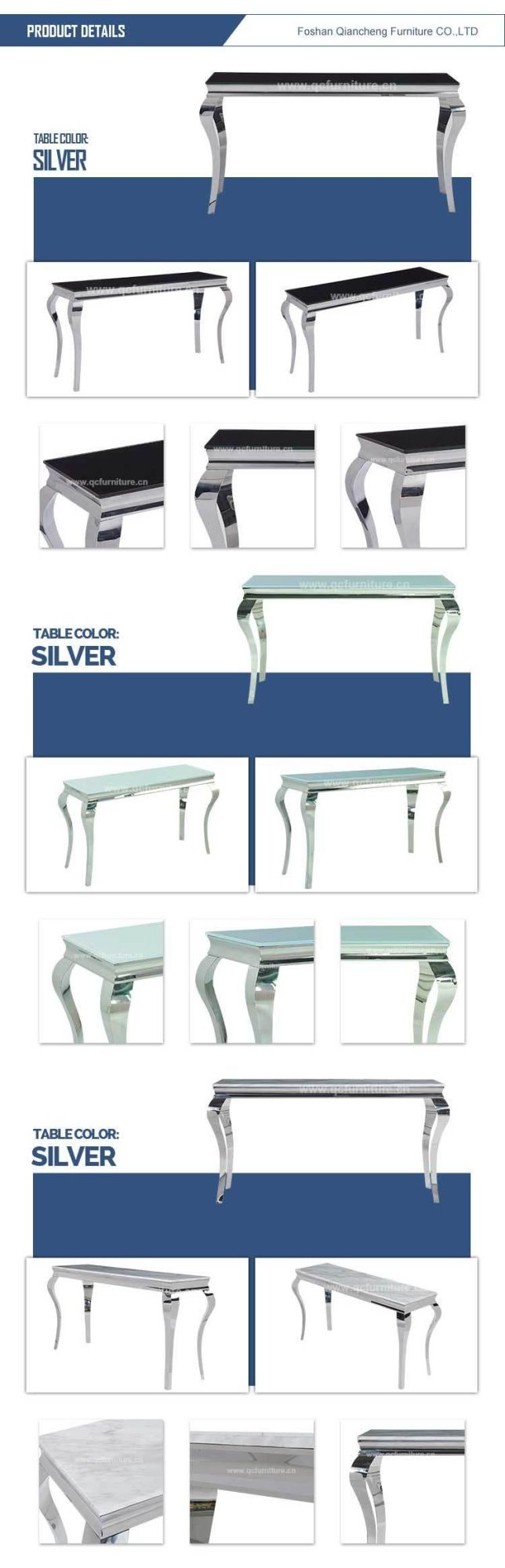 China Modern Hallway Furniture Stainless Steel Marble Console Table