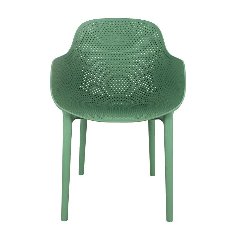 Wholesale Outdoor Furniture Modern Style Garden Furniture Erie Plastic Chair Eco-Friendly PP Armrest Dining Chair