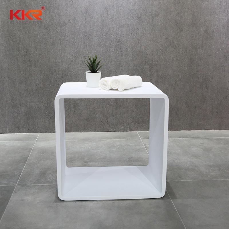 Man Made Stone Solid Surface Artificial Marble Bar Tables Small Low Corner Table for Bathroom