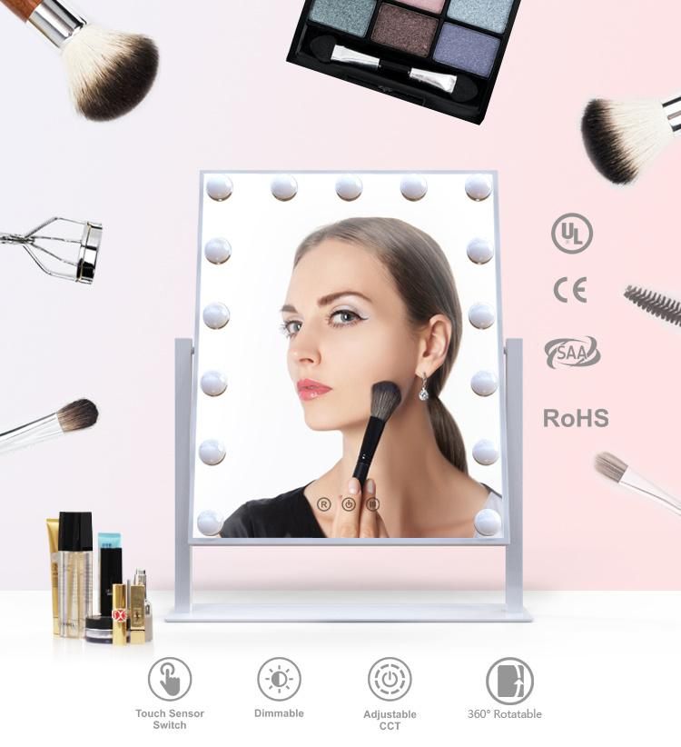 Wholesale Beauty Cosmetics LED Hollywood Table Salon Makeup Mirror