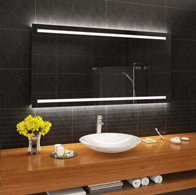 Backlit Lighted LED Mirror Bathroom Wall Mount Lighted Rectangle Mirror China Factory