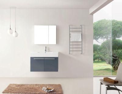 Modern MDF Wall Mounted Bathroom Vanity with Mirror Cabinet