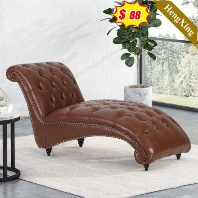 Vintage Design Classic Sofa Couch Brown PU Real Leather Leisure Lounge Chaise Chair